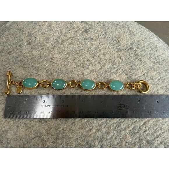 Julie Vos Blue Green Cabochon Bracelet - Picture 4 of 5